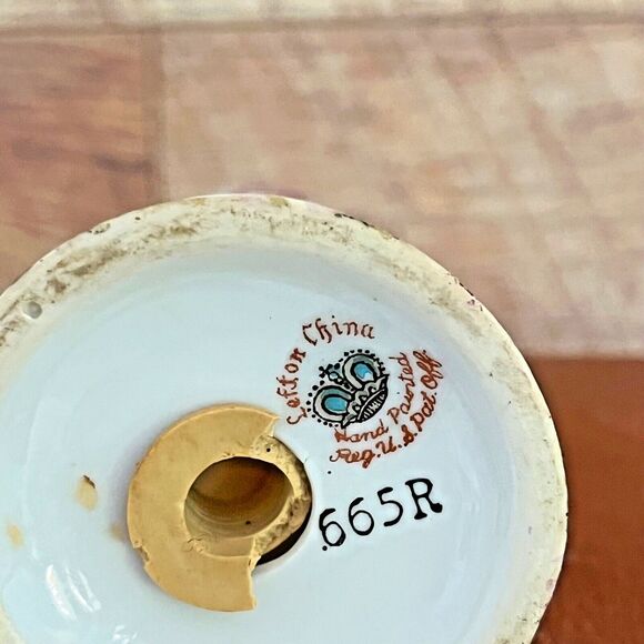 LEFTON Salt and Pepper Shakers Rose Chintz 665R Vintage 1950s - Picture 6 of 7